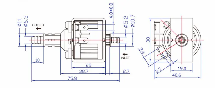 Самовсасывающий насос 220-240 В 50 Гц/60 Гц 25 Вт Миниатюрный электромагнитный насос TWTMP-56