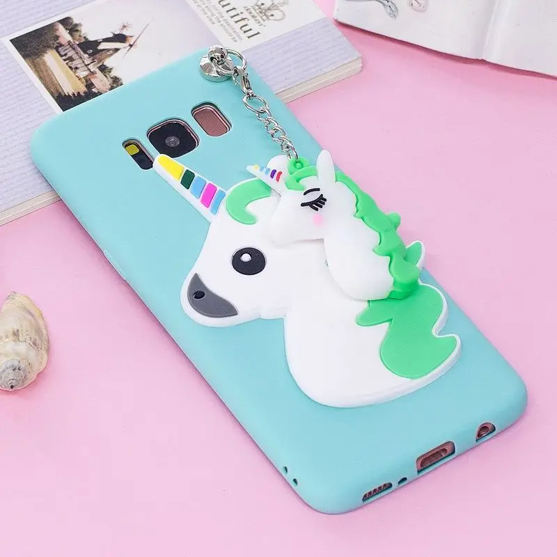 Carton Case Unicorn Horse Turkey Pendant Soft Silicone For Samsung Galaxy Note 8 / S8 Plus S7 Edge S6 Cute Cover |