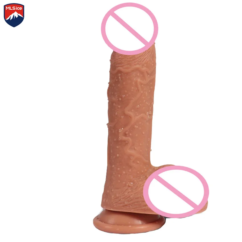 Mlsice Sex Shop Super Soft Silicone font b Dildo b font Realistic double font b dildo