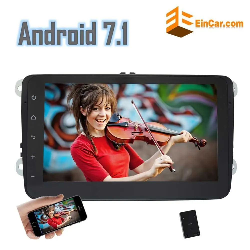 

Android 7.1 2 Din Car Stereo In Dash GPS Navigation Radio Receiver Bluetooth WiFi Canbus for VW Jetta Golf Support Rear Camera