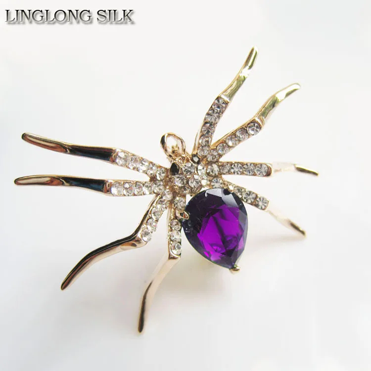 

Rhinestone spider Brooch/High quality unisex brooch/Large rhinestone fancy brooch/Animal brooch