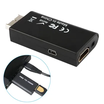 

100pcs Male to Female PS2 Display to HDMI Converter Audio Video Convert 3.5mm for PS2 1W 3W 5W Model