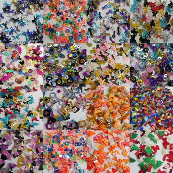 

Free Shipping 100g/bag Different Mix Glitter Bag Nice Nail art Glitter Pieces