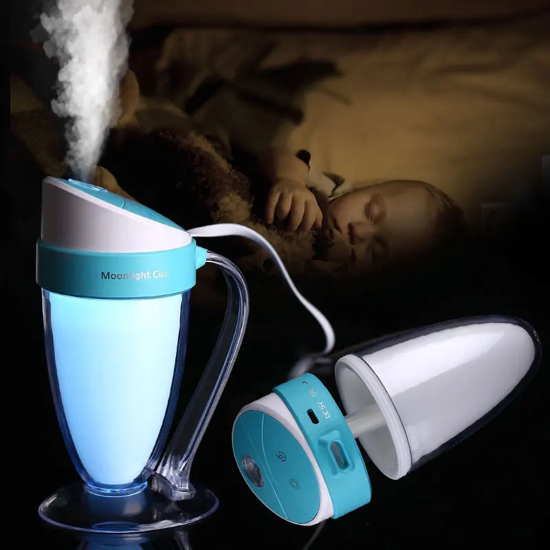 

Mini Luminous Cup Humidifier Quiet Ultrasonic Air Purifier Aroma Diffuse Atomizer Mist Maker for Home Car Humidificador