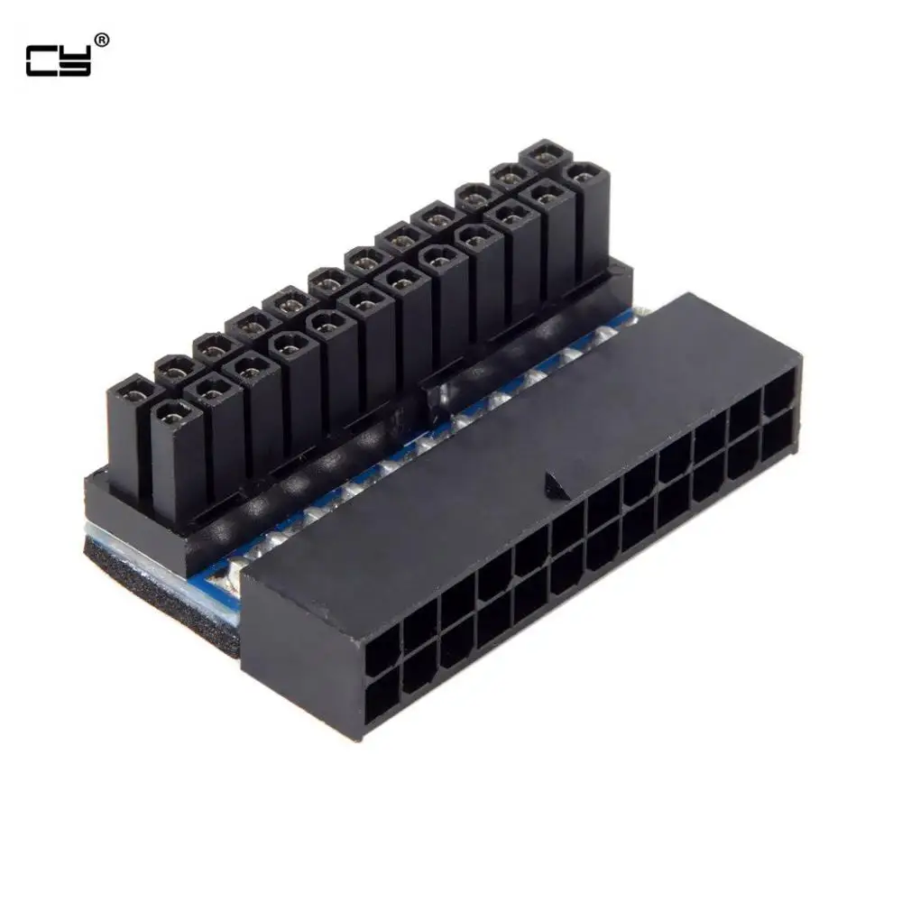 ATX 24Pin мама к 24pin папа 90 градусов адаптер питания материнская плата для настольных