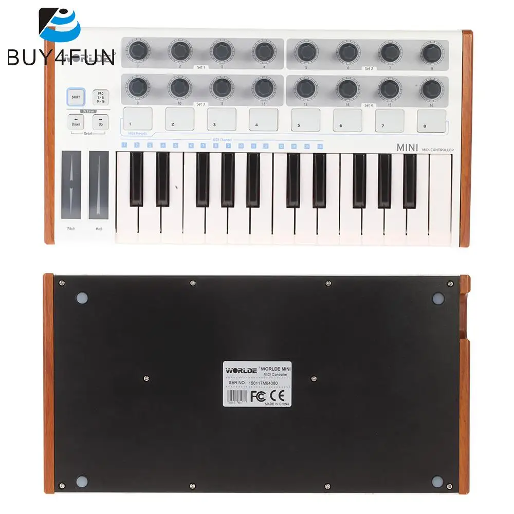 На выбор ультра-Портативный Мини-профессиональные 25-ключ USB MIDI Drum и контроллер клавиатуры