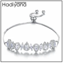Браслет HADIYANA новые модные роскошные вечерние простые капли воды классический великолепный элегантный кубический цирконий SL336 Pulsera