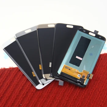 

Super AMOLED For Samsung S7 edge G935F G935A G935FD lcd display with touch screen Digitizer Black White Gold Silver