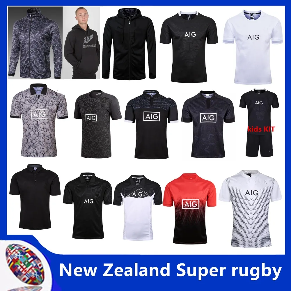 

2019 New Zealand Super rugby Jerseys HOME away League shirt Maori Rugby Jersey shirts Training Singlet SIDE LINER JACKET