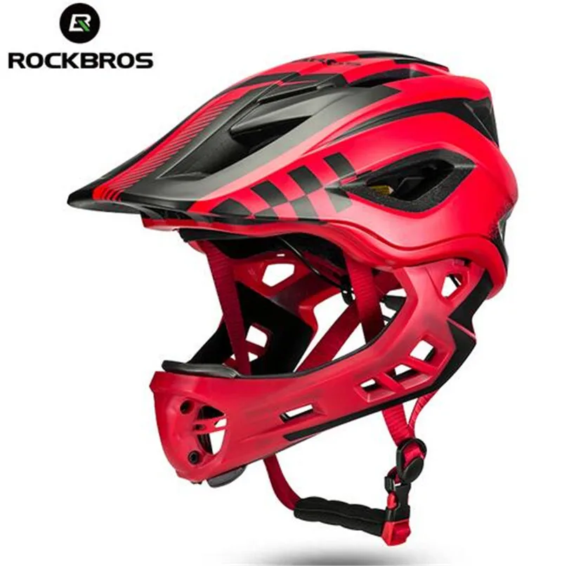 ROCKBROS 2 In 1 Bike Bicycle Cycling Helmets EPS Parallel Car Motorcycle Children Sport Safety Hats Full Covered Child Helmets ROCKBROS 2 In 1 Bike Bicycle Cycling Helmets EPS Parallel Car Motorcycle Children Sport Safety Hats Full Covered Child Helmets
