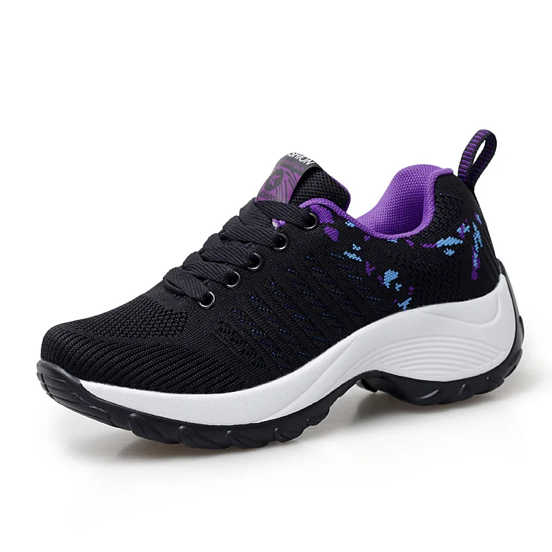 SWYIVY Wedge Shoes For Women Sneakers Chunky Swing Shoes Woman Sneakers Platform Toning Sport Shoe Lady Snikers For Women