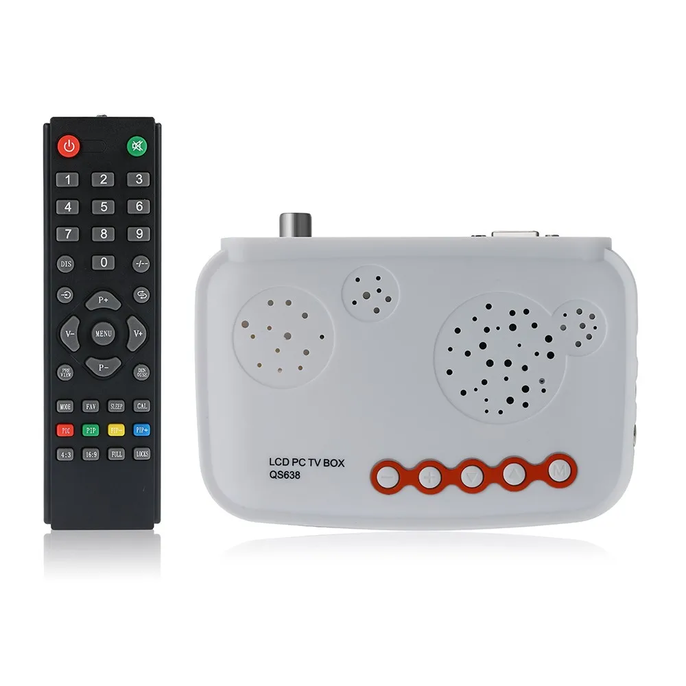 

Protable Digital TV Program Receiver HDTV LCD TV Box HD Analog TV Tuner Box CRT Monitor For Computer PC