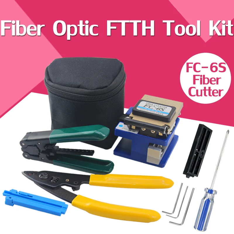 Оптоволоконный FTTH Набор инструментов для сращивания FC 6S нож резки волоконный