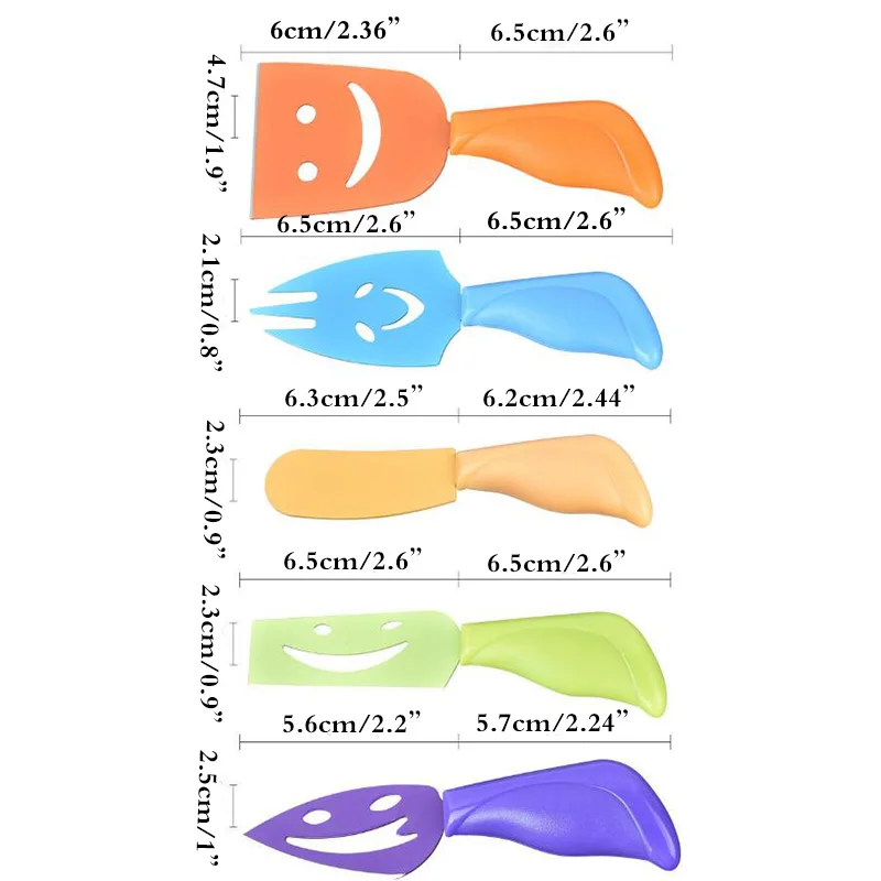 5 шт./компл. Многофункциональный Кухня Нержавеющая сталь сыр сливочное масло улыбки лопатка-вилка набор посуды