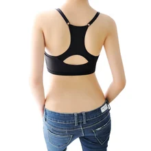 Женский сексуальный спортивный бюстгальтер для бега и йоги, Одноцветный стальной бюстгальтер для бега