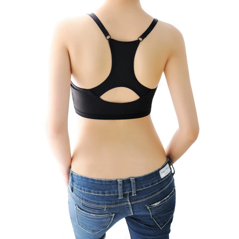 

Women Outdoor Running Sexy Sport Yoga Bra Solid Color Steel Running Word Back Bras