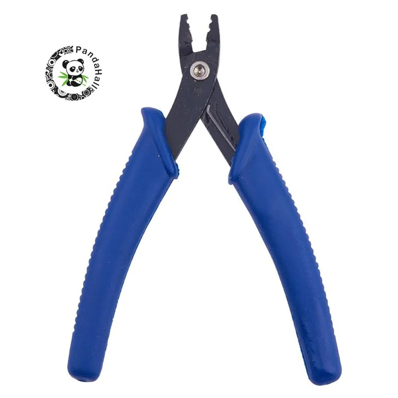 45 # стальные Ювелирные Инструменты щипцы для обжимных бусин RoyalBlue 130x65x10.5mm|pliers for hair