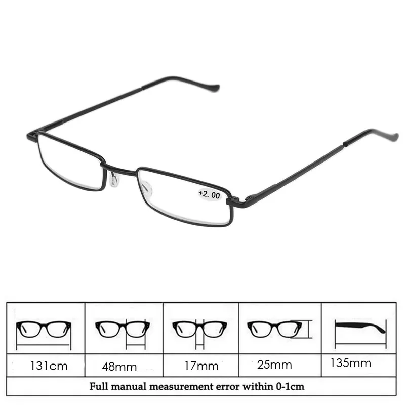 Новые очки для чтения в оправе, тонкий чехол унисекс с трубкой+ 1,5+ 2,0+ 2,5+ 3,0+ 3,5 4,0