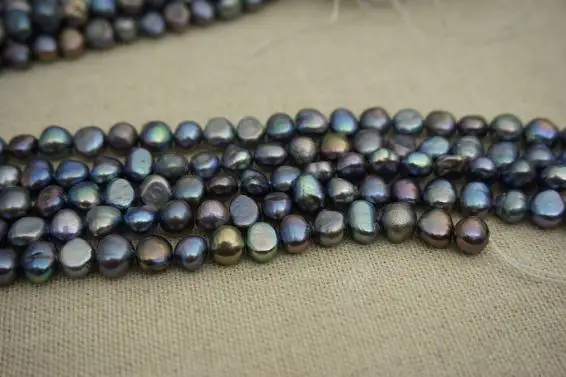 

Loose Pearl Jewelry High Luster,Small Size Black Color Baroque Shape 7-8mm Genuine Freshwater Pearl Loose Beads,DIY Jewelry.