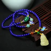 Натуральный зеленый камень воск браслет «Конфета» ярко-желтого цвета пчелиный воск 925 серебро сжигание синий