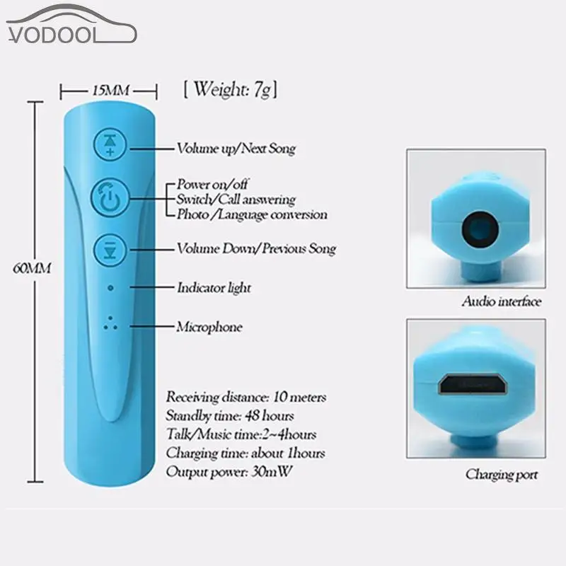 Мини стерео 3 5 мм AUX комплект беспроводной связи Bluetooth для автомобиля с зажимом