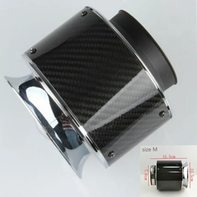 

Universal Racing Carbon Fiber pipe Cold Feed Induction Kit Air Intake Kit Air Filter Box For vw golf 4 5 Opel Toyota chevrolet