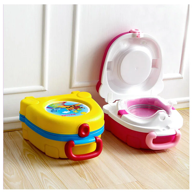 

Child Travel Car Portable Toilet Training Potty Seat Urine Tub Folding Baby Toilet Trainer Seat Baby Born Potty with Handles