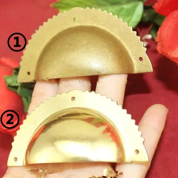 

Wholesale Brass Kitchen Drawer Cabinet Door Furniture Knobs Chinese Dumplings Cupboard Antique Shell Pull Handles,72*37mm,16Pcs