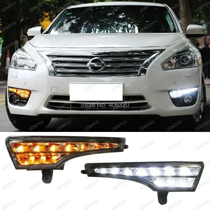 Free shipping Exact Fit Nissan Altima Switchback LED Daytime Running Lights Turn Signal Lamps