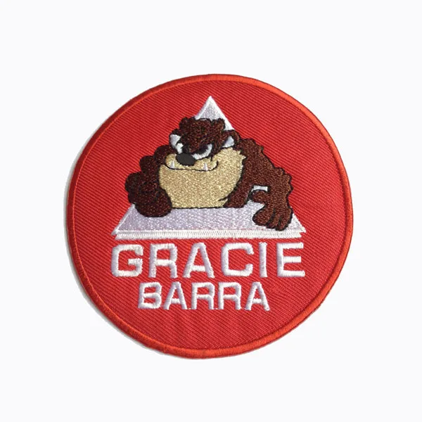 Gracie Barra Patch Embroidered Patch 3inch iron on backing merrow borde