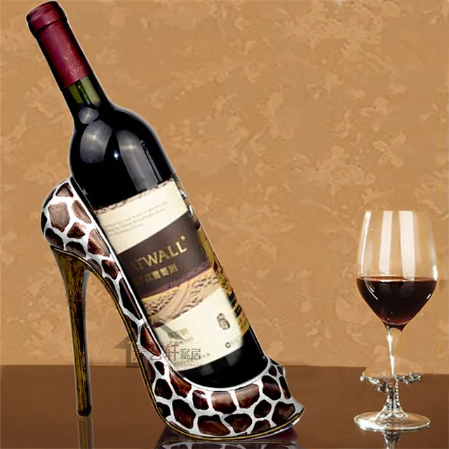 Red White Creative Resin Decorative Wine Bottle Holder Funiture High Red White Creative Resin Decorative Wine Bottle Holder Funiture High Heel Gift For