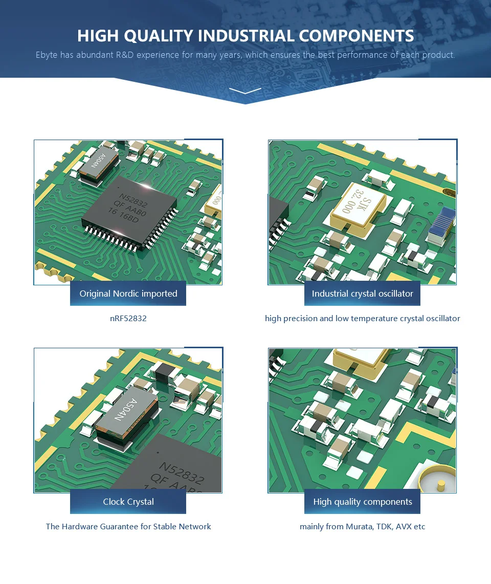 E73-TBB тестовая плата для Bluetooth ARM nRF52832 2,4 ГГц 2,5 МВт IPX PCB антенна IoT uhf беспроводной приемопередатчик Ble 5,0 радиочастотный приемник