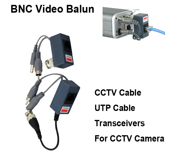 10 шт./5 пар CCTV аксессуары RJ45 BNC UTP Пассивный Мощность аудио-видео 3 в 1 Balun трансиверы для CCTV Системы