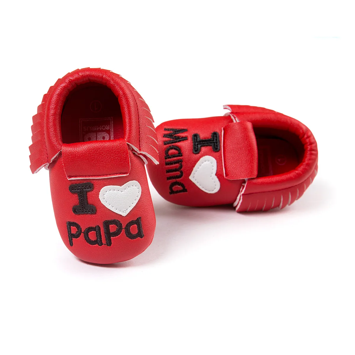 2019 Мода Усы Мокасины с бахромой для малышей I Love Papa Mama» детские первые ходоки Bebe обувь для младенцев из кожи пу