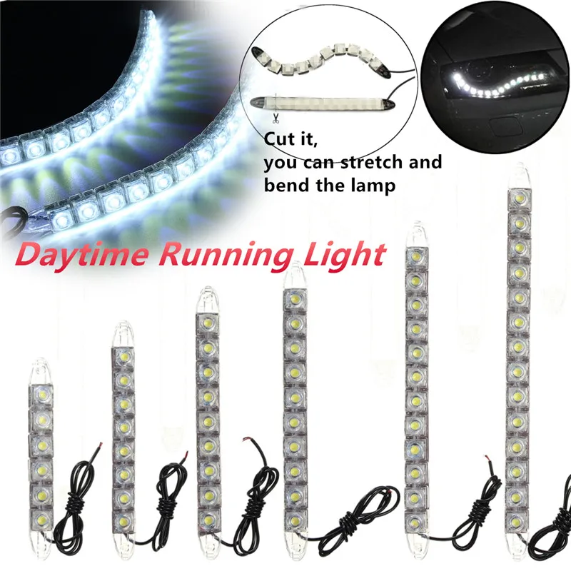 

2X 6-14 LEDs Car COB DRL Driving Fog Light Flexible Daytime Running Light For Honda/Toyota/Hyundai/VW/Kia For Mazda/Buick/Nissa