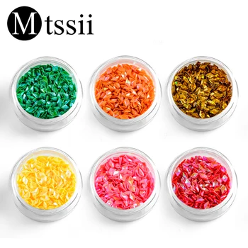 

Mtssii 6 box/set 3D Nail Art Sequin UV Gel Nail Flakes Little Round Spangles for Nails Colorful Manicure Nail Art Decoration