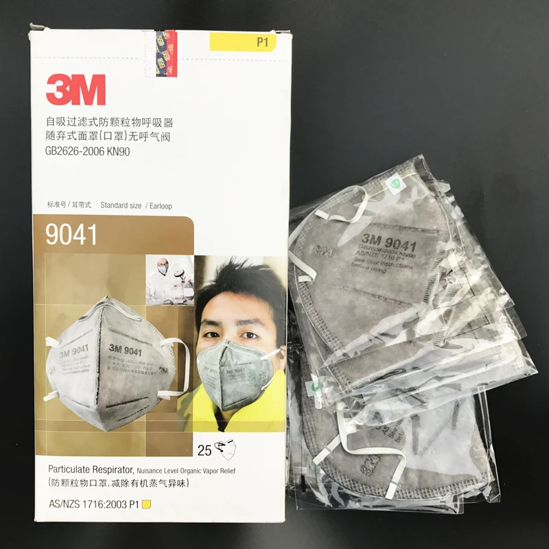 3 м маску 9041 респиратор частиц активированного угля анти-вирус пыли маска Анти Формальдегид/дым маски/PM2.5 GM383