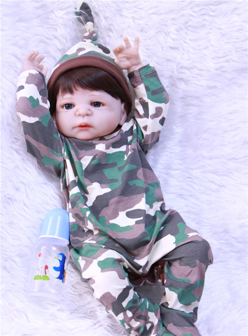 Силиконовая кукла reborn baby boy 22 дюйма 55 см для всего тела новорожденных девочек