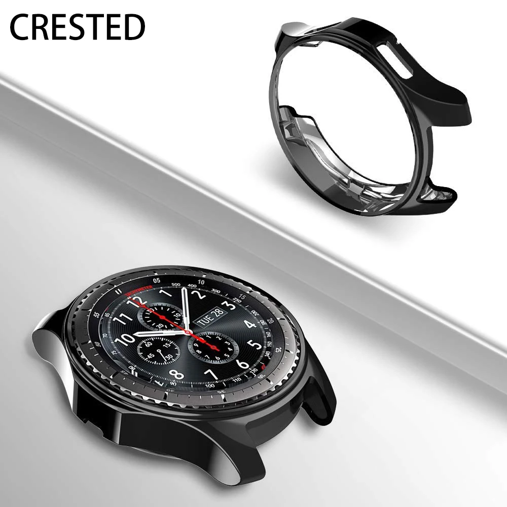 

Gear S3 frontier For samsung Galaxy Watch 46mm 42m case strap reloj cover soft TPU plated All-Around protective case shell frame