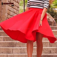 Новинка осень зима женская серая Ретро Высокая талия плиссированная с поясом макси юбка S-XXL LC65053 синий винный красный черный красный