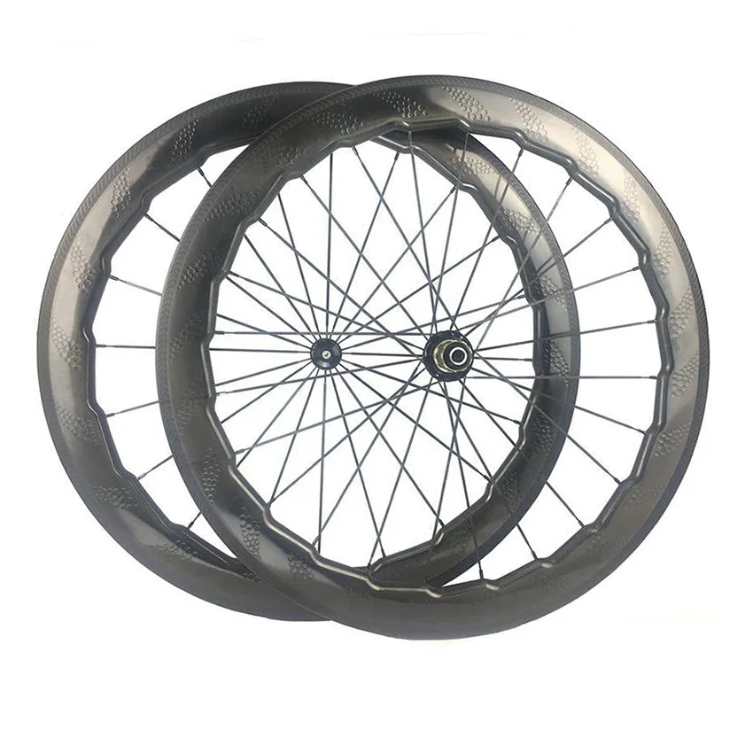 

Tubeless Road bike 58mm 454 dimple carbon wheels dimple clincher tubular wheel carbon wheelset