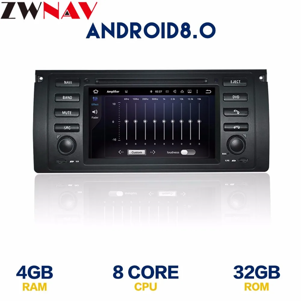 Best 4GB RAM Android 8.0 Car multimedia player GPS Navigation Headunit For For BMW X5/M5 1995 -2003 8 core car dvd radio Autostereo 5