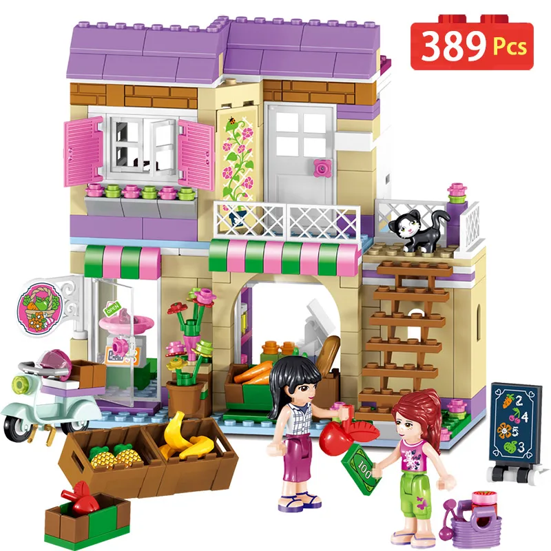 

Girl Friend Series Compatible LegoINGlys Heart Lake City Food Store Educational Building Blocks Set Toys Kids Toys for Girls