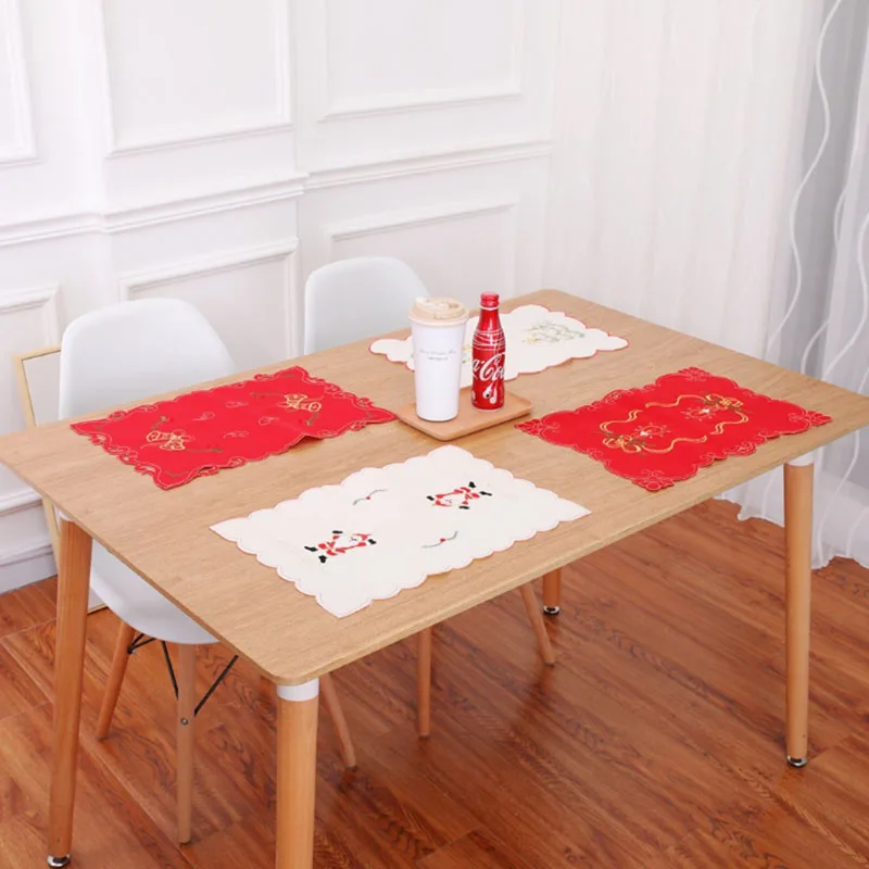 

Christmas Placemats Santa Claus Multicolor Design Table Mats For Dining Table Mat For Home And Kitchen
