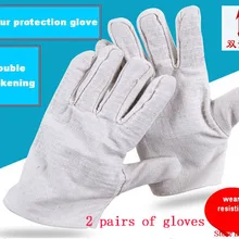 Холщовые сварочные перчатки защитные рабочие перчатки для защиты пальцев садовые перчатки защитные перчатки