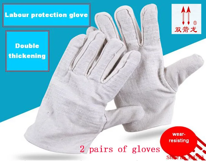 canvas Welding Gloves Protective Working Gloves for Finger Protection Garden Gloves Safety Glove