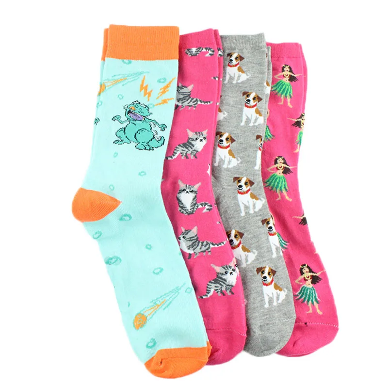 [COSPLACOOL] Harajuku забавные носки для животных еда Пицца милые носки для девочек для женщин Divertidos мороженое Творческий Sokken Crazy женские носки