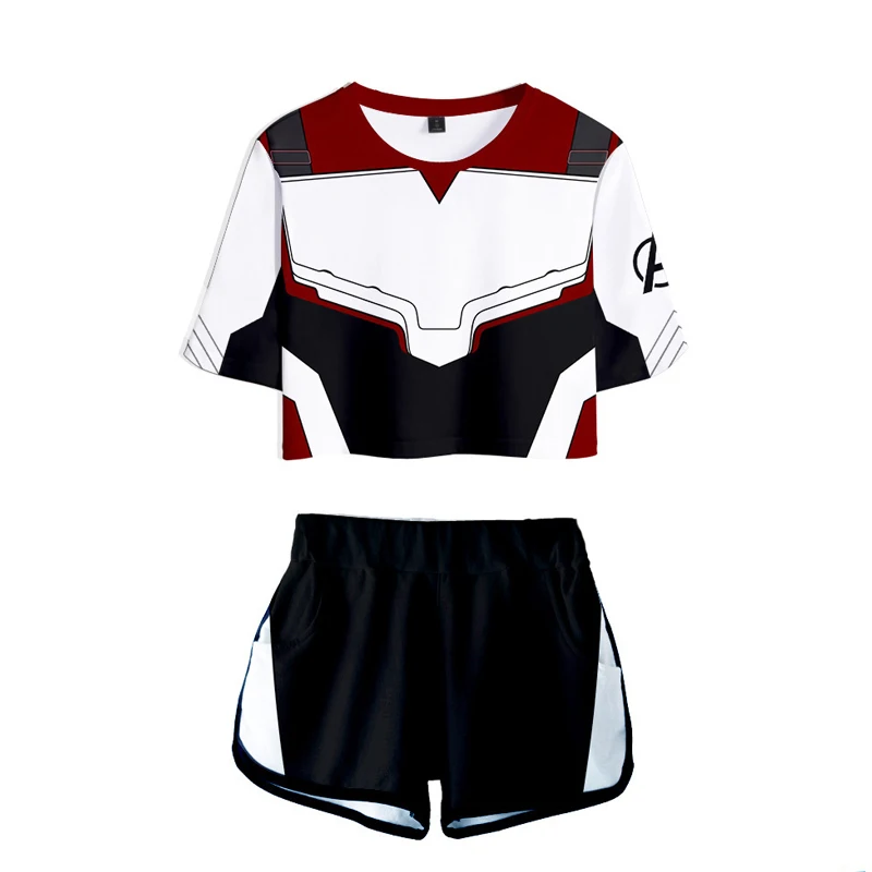 

Adult Men/woman Movie The Avengers 4 Endgame Quantum Realm T-shirt Endgame Cosplay Costume Sport Suit Summer T-shirt daily Wear