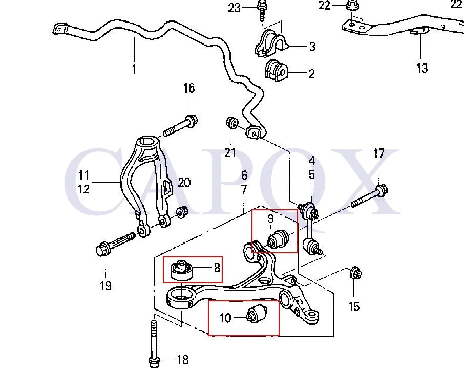 Capqx 3 шт. Управление нижний рычаг подшипник SUB-ASSY 51393-SDA-A02 51810-SDA-A01 51391-SDA-A03 для ACCORD 2003 2004 2005 2006 2007