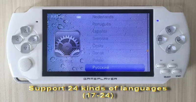 4,3 дюймов портативная игровая консоль 40 ГБ портативная игровая консоль встроенный 6000 классические игры MP3/4 DV/DC электронная книга